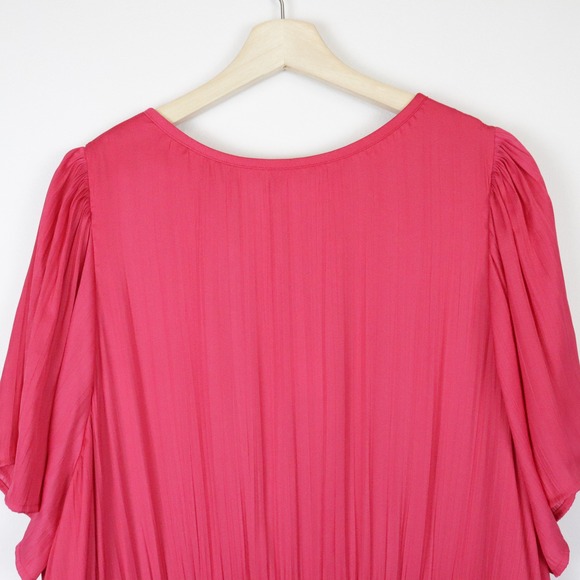 NWOT Anthropologie Somerset Silky Hot Pink Maxi Dress / 3X - Picture 4 of 9
